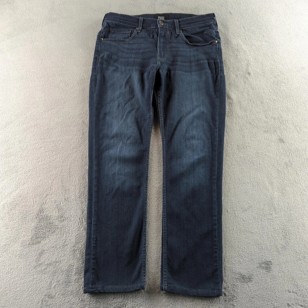 Paige Federal Jeans Mens 31x30 Dark Wash Slim Straight Made‎ USA Stretch Denim